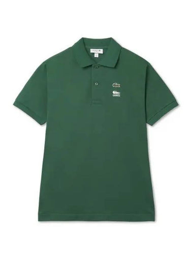 ONE PIECE Croc Logo Polo Shirt White Black Green - LACOSTE - BALAAN 1