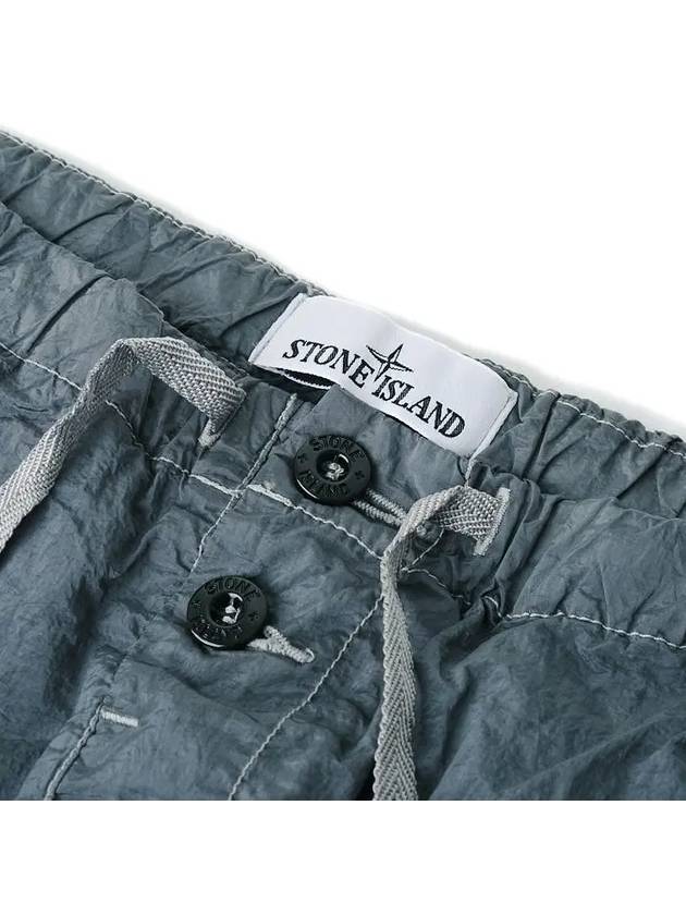 Patch Logo Nylon Swim Shorts Grey - STONE ISLAND - BALAAN 4