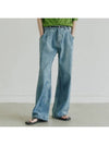 Crease Washed Wide Denim Pants Blue - NOIRER - BALAAN 2