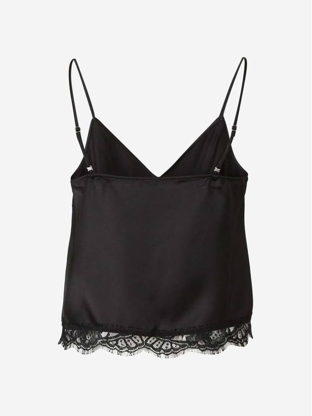 V-Neck Thin Strap Sleeveless Black - ALEXANDER MCQUEEN - BALAAN 3