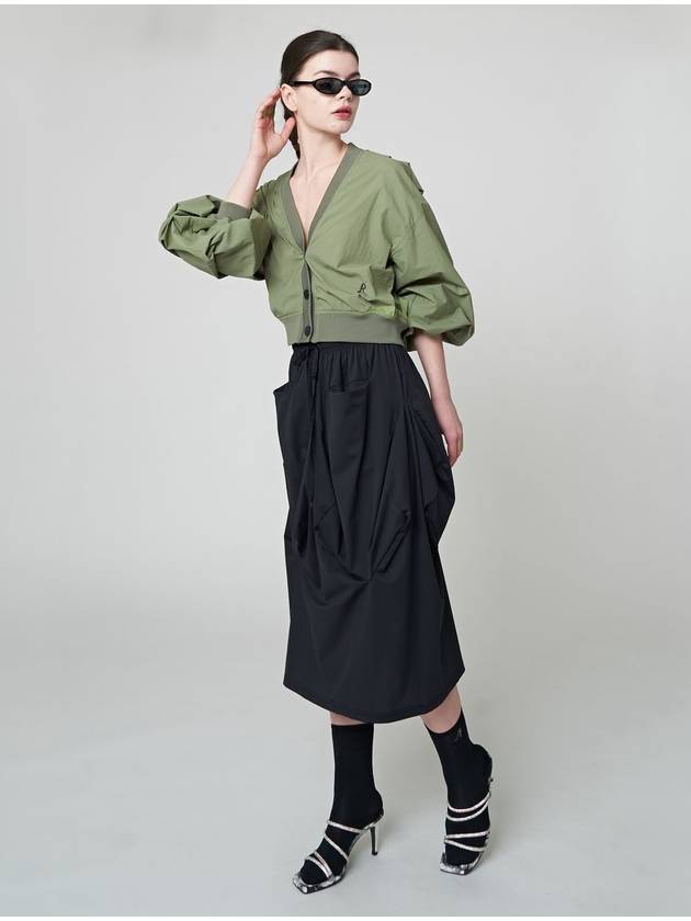 Volume Pleated Jacket Khaki - ATHPLATFORM - BALAAN 3