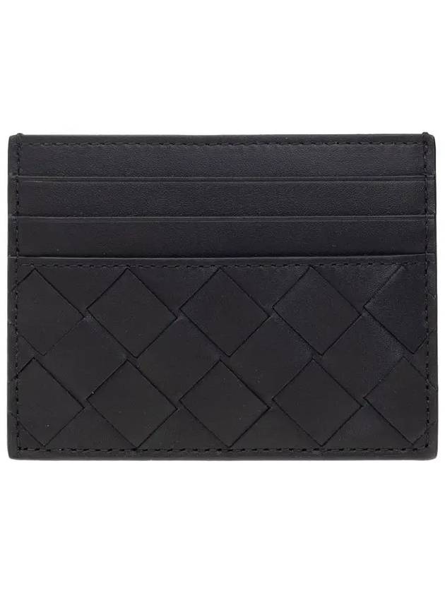 Intrecciato Leather Card Wallet Black - BOTTEGA VENETA - BALAAN 4