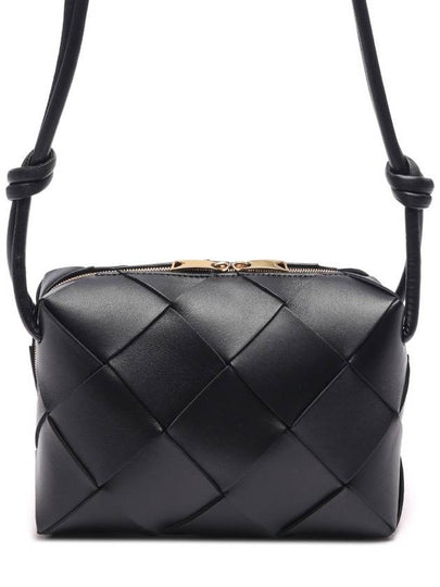 Cassette Intrecciato Small Cross Bag Black - BOTTEGA VENETA - BALAAN 2