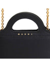 Women's Logo Detail Chain Half Wallet Black - MARNI - BALAAN 10