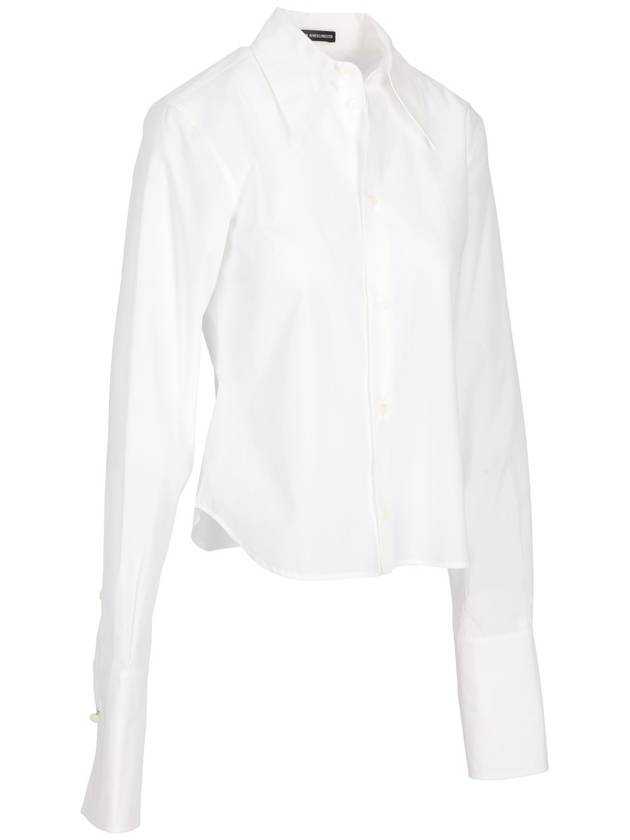 KAREENA FITTED SHIRT WITH CUFFLINKS POPELINE - ANN DEMEULEMEESTER - BALAAN 3