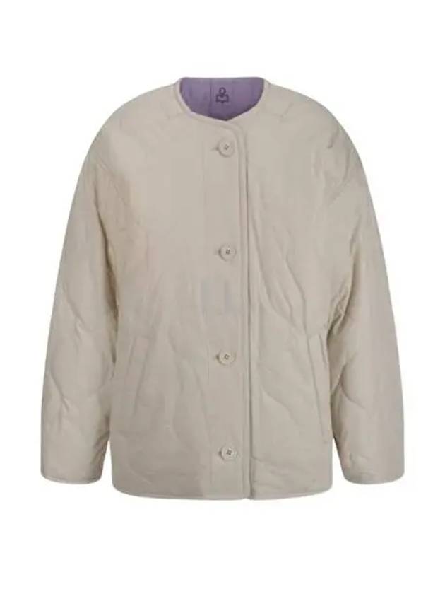 Nesme Reversible Quilted Single Coat Beige Lilac - ISABEL MARANT - BALAAN 2