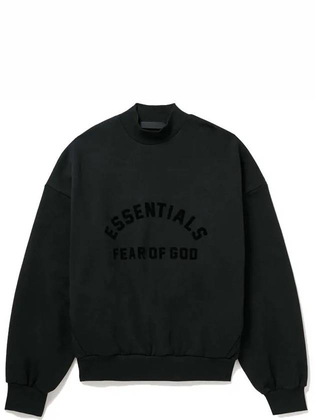 Arch logo flocked applique mockneck sweatshirt - FEAR OF GOD ESSENTIALS - BALAAN 1