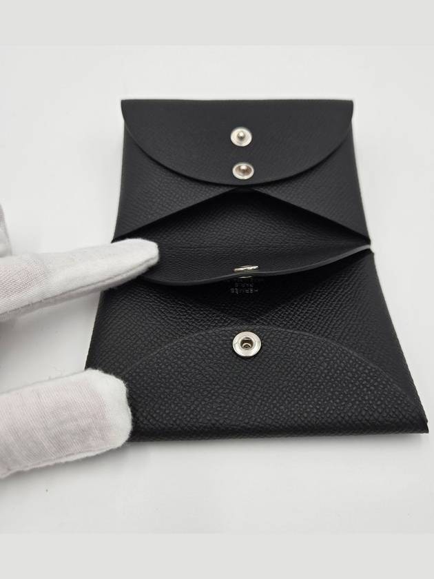 Calvi Duo Card Wallet Noir - HERMES - BALAAN 10