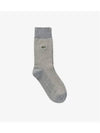 Men s Houndstooth Check Gentleman Socks Melange Gray - LACOSTE - BALAAN 2