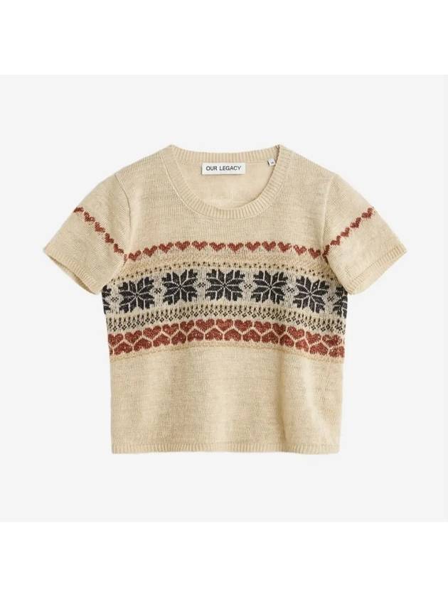 fairisle knitted cropped T shirt W2243KSF - OUR LEGACY - BALAAN 2