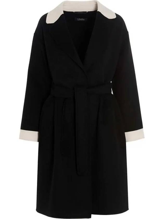 ADA Belted Wool Coat Black 90110121 013 - MAX MARA - BALAAN 2