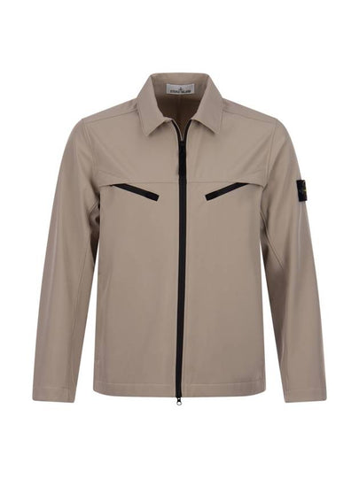 Light Soft Shell Shirt Jacket Dove Grey - STONE ISLAND - BALAAN 2