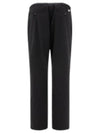 Embroidered Logo Drawstring Straight Pants Black - PALM ANGELS - BALAAN 3