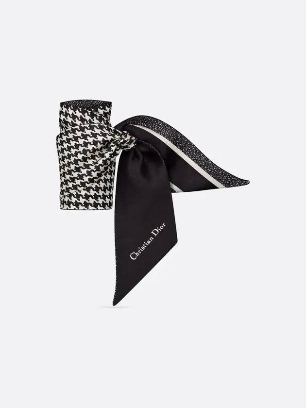 30 Montaigne Micha Silk Twill Scarf Black White - DIOR - BALAAN 4