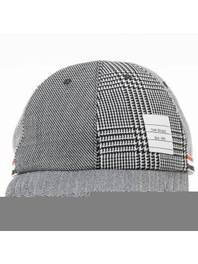 Prince Of Wales Wool Ball Cap Black White - THOM BROWNE - BALAAN 2