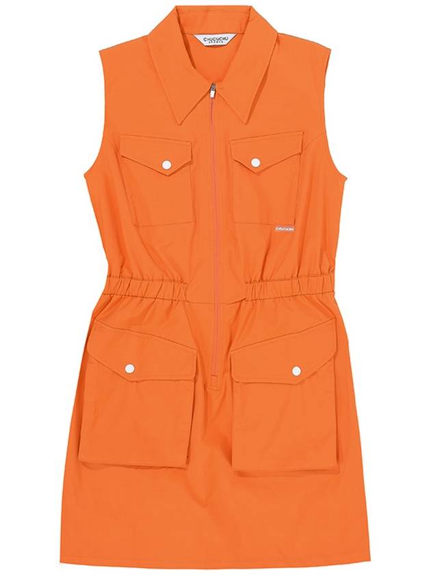 C23MOP002W Zip-up Pocket Dress Orange - CHUCUCHU - BALAAN 1