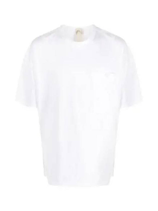 Pocket Back Logo Patch Cotton Short Sleeve T-Shirt White - TEN C - BALAAN 2