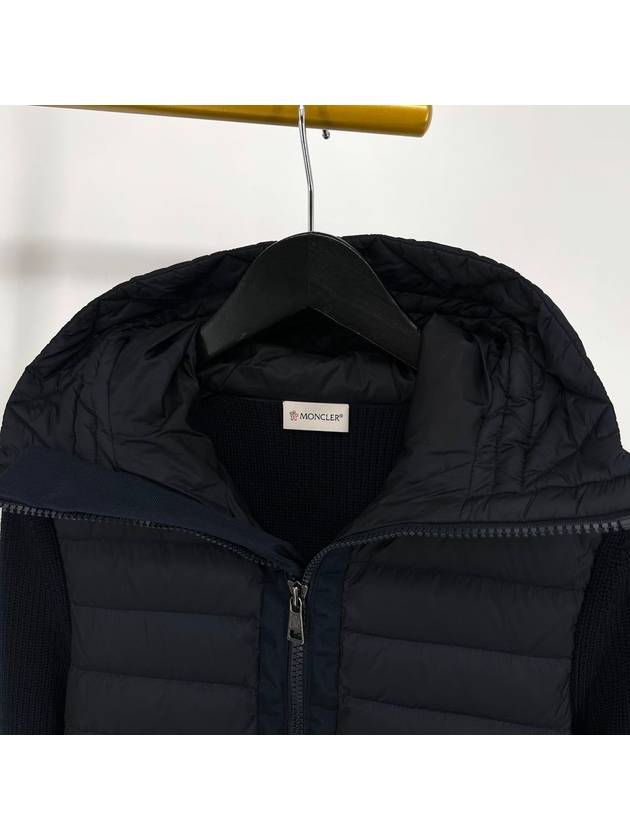 Knit padding hood zip up navy size S - MONCLER - BALAAN 5