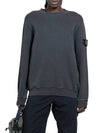 Crewneck Heavy Cotton Jersey Sweatshirt Lead Grey - STONE ISLAND - BALAAN 1