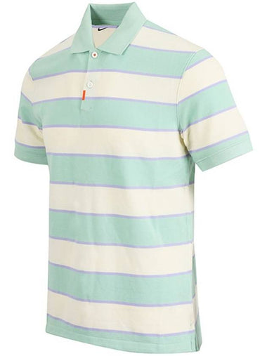 Rugby Stripe Polo Shirt Enamel Green - NIKE - BALAAN 1