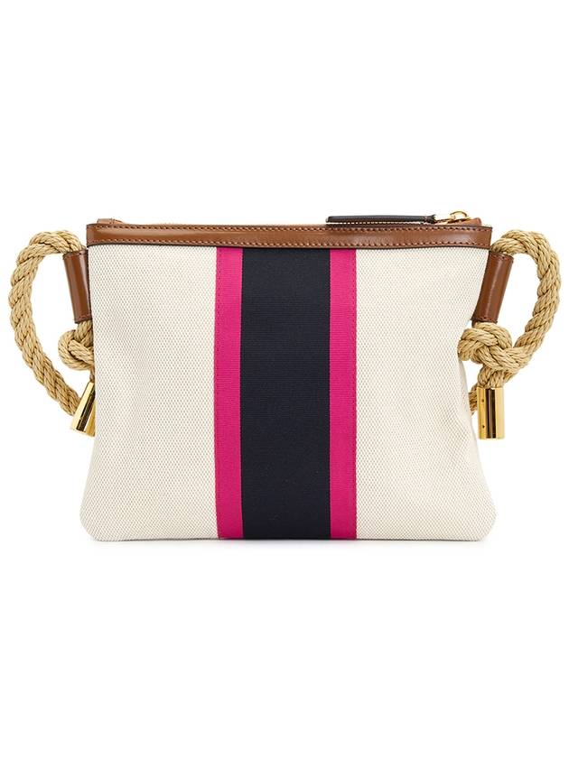 Striped Canvas Cross Bag Ivory - MARNI - BALAAN 4