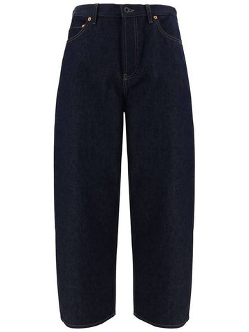 Valentino Garavani Dark Blue Cotton Denim Jeans - VALENTINO - BALAAN 1