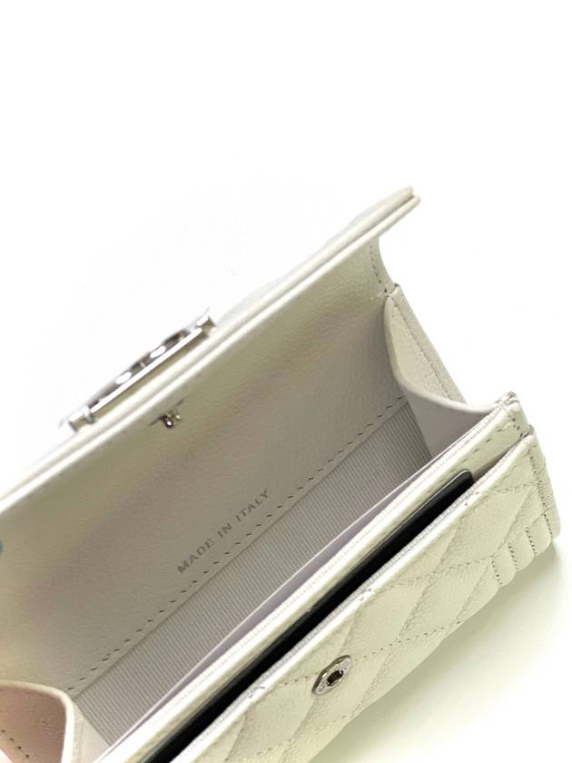 Boy Silver Caviar Card Wallet White - CHANEL - BALAAN 5