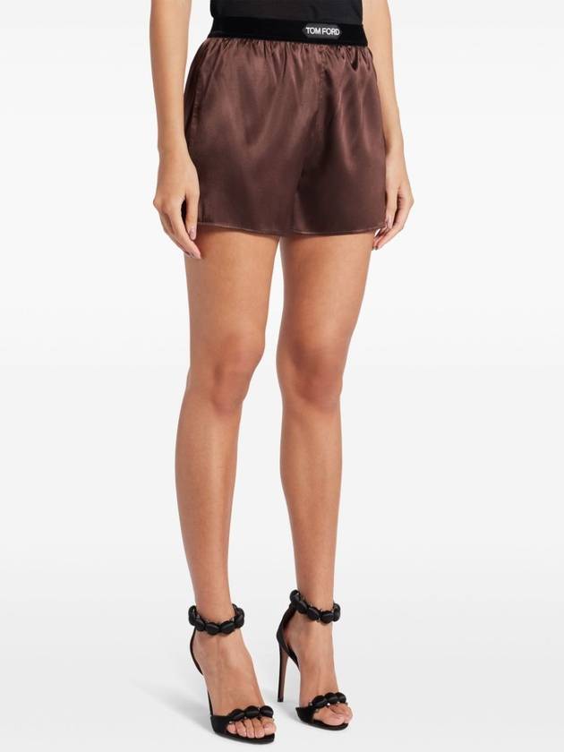 Short Pants SH0021FAX881KB750 DARK BROWN Brown - TOM FORD - BALAAN 3