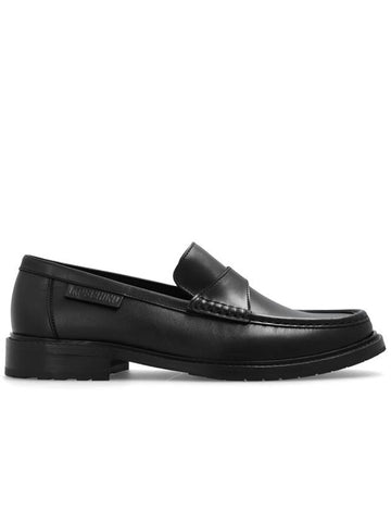 Moschino Leather Loafers, Men's, Black - MOSCHINO - BALAAN 1