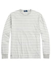 Striped Print Long Sleeve T-Shirt White Grey - POLO RALPH LAUREN - BALAAN 2