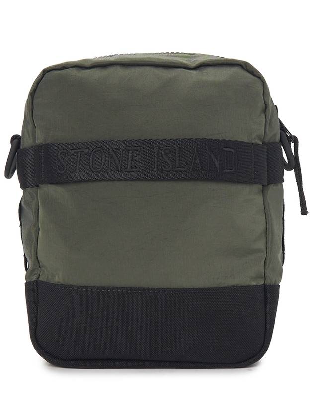 Logo Nylon Cross Bag Musk Green - STONE ISLAND - BALAAN 4