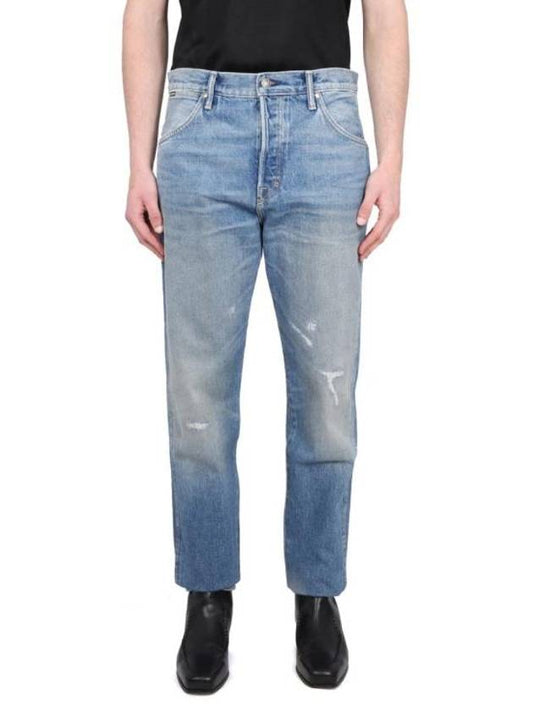 Denim Straight Pants DPT002 DMC017S23HB480 BLUE - TOM FORD - BALAAN 1