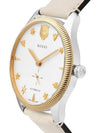 G Timeless Automatic Leather Watch White - GUCCI - BALAAN 4