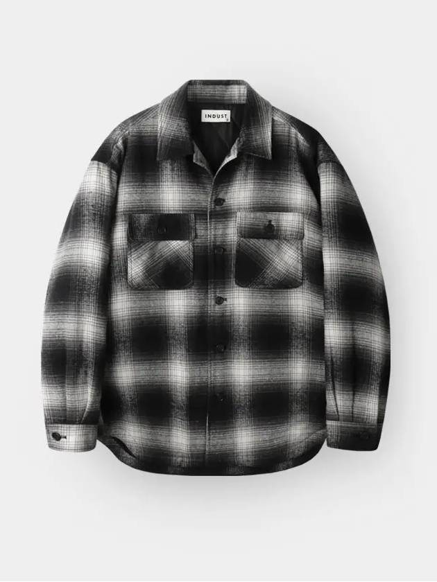 Ombre check quilted shirt jacket black - INDUST - BALAAN 6