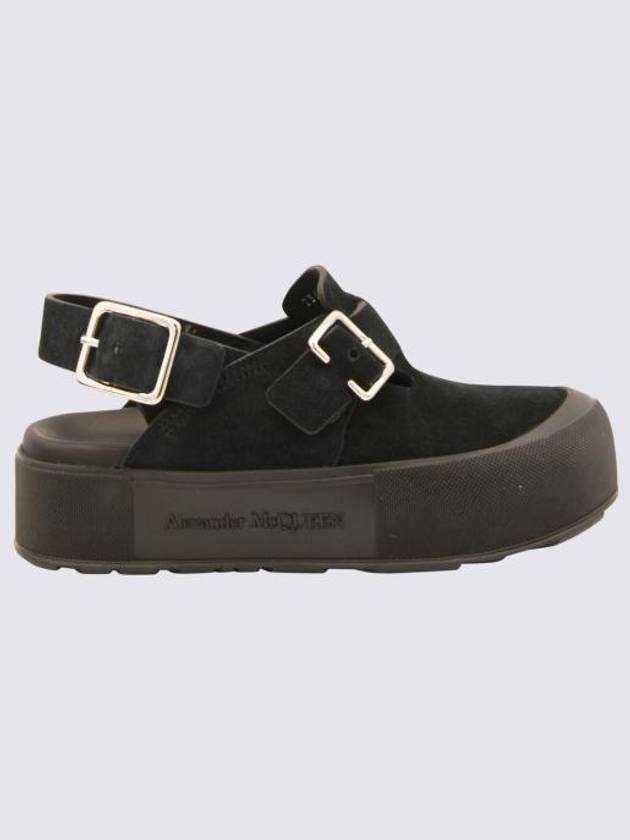 Mounted Slick Sandals Black - ALEXANDER MCQUEEN - BALAAN 6