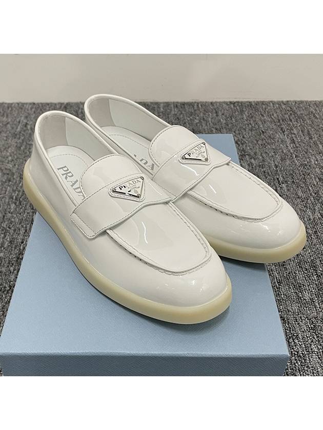 Triangle Logo Loafers White - PRADA - BALAAN 4