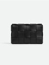 Cassette Intrecciato Small Cross Bag Black - BOTTEGA VENETA - BALAAN 6