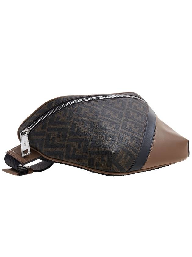 FF Monogram Leather Belt Bag Brown - FENDI - BALAAN 6