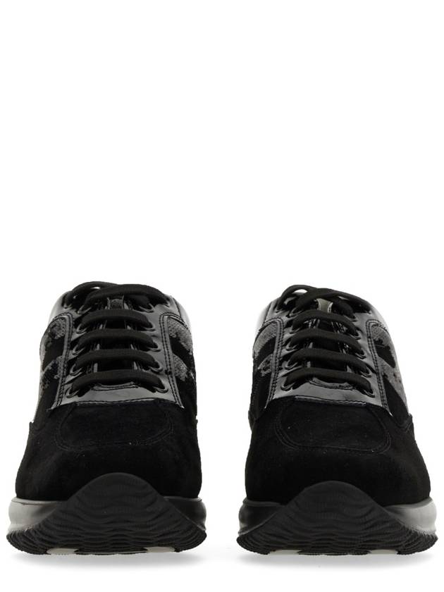 interactive low top sneakers all black - HOGAN - BALAAN 9