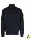 Men's Wappen Patch Cotton Zip Up Jacket Blue - STONE ISLAND - BALAAN 2