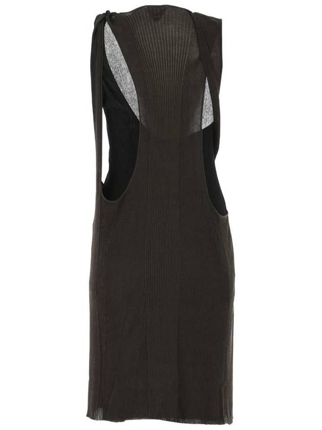 two-tone cotton blend midi dress - BOTTEGA VENETA - BALAAN 3