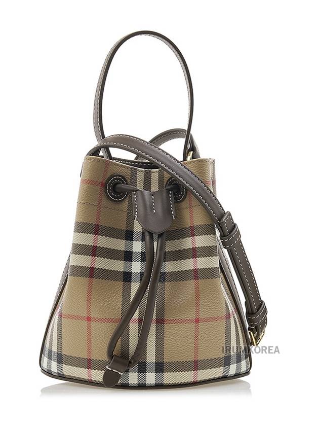 Check Mini Bucket Bag Archive Beige - BURBERRY - BALAAN 2