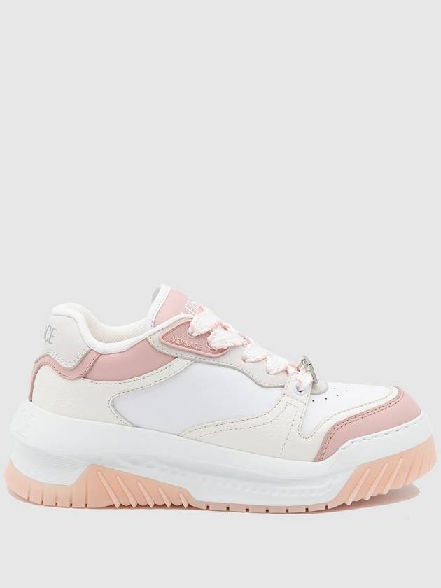 Versace White And Pink Sneakers - VERSACE - BALAAN 1