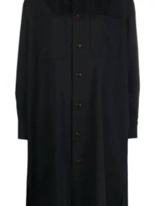 Women's Two Pocket Virgin Wool Midi Dress Squid Ink - LEMAIRE - BALAAN 2