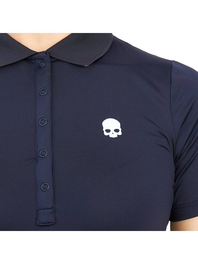 Women's Golf Logo Short Sleeve PK Shirt Navy - HYDROGEN - BALAAN 9