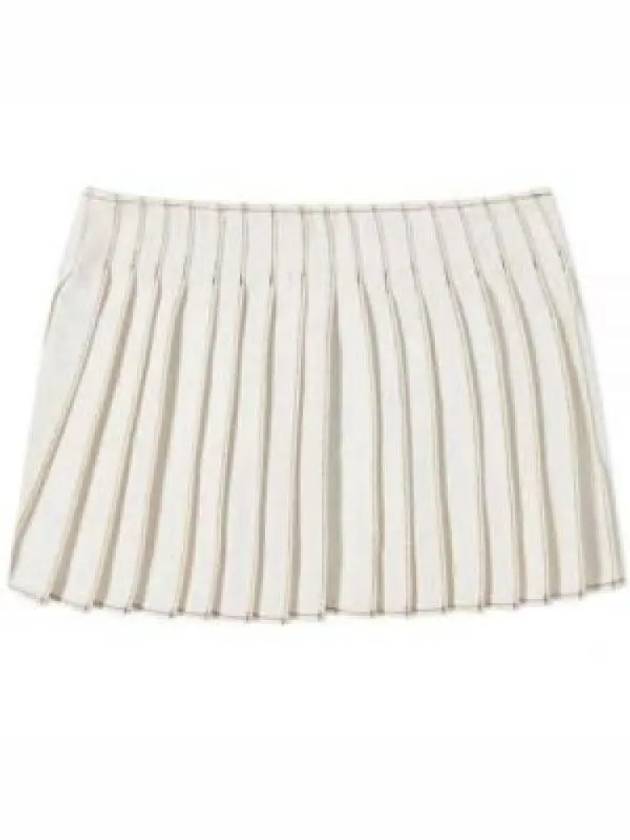 A-line Short Pleats Skirt White - AMI - BALAAN 2