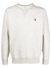 Embroidered Logo Basic Crew Neck Sweatshirt Grey Melange - POLO RALPH LAUREN - BALAAN 2