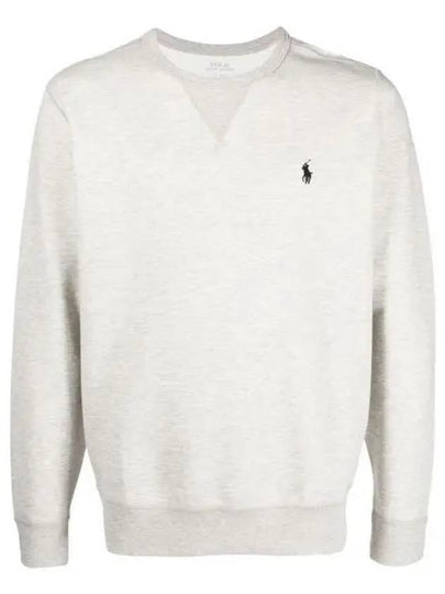 Embroidered Logo Basic Crew Neck Sweatshirt Grey Melange - POLO RALPH LAUREN - BALAAN 2