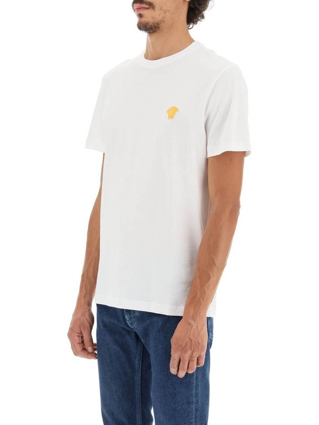 Medusa Embroidery Cotton Short Sleeve T-shirt White - VERSACE - BALAAN 5