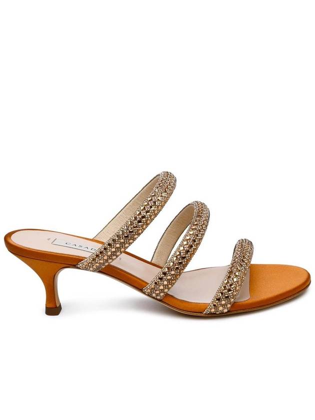 Casadei 'Stratosphere' Honey Satin Sandals - CASADEI - BALAAN 1